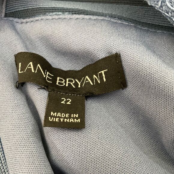 Lane Bryant eyelet midi Dress women’s size 22 Blue sleeveless lined - Picture 3 of 9